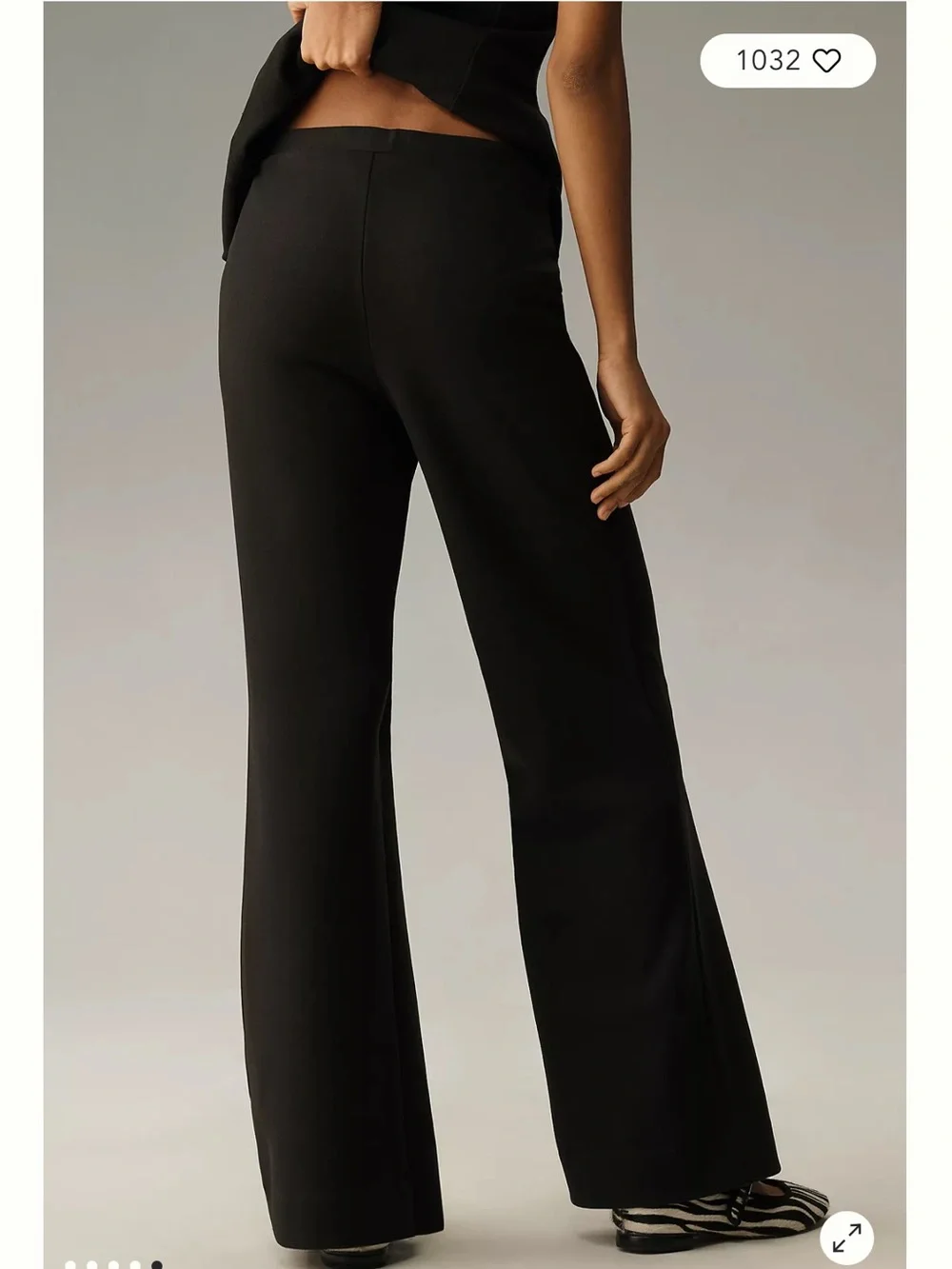 Reformation Pears Knit Two Piece Set Black Strapless Peplum Top Wide Leg Pants S
